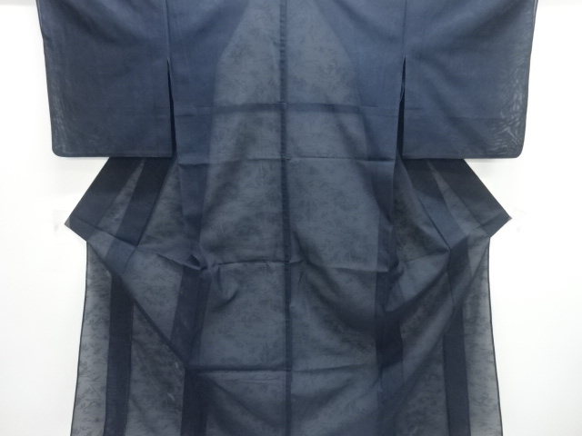 JAPANESE KIMONO / ANTIQUE KIMONO FOR SUMMER / TAISHO ROMAN STYLE / SILK / WOVEN STREAM & FLORAL PLANTS